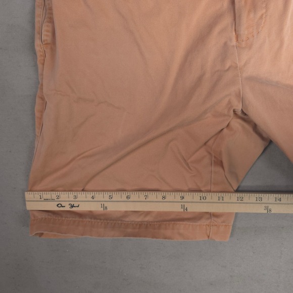 Peter Millar Mens Chino Shorts Peach Size 34 Flat Front Cuffed Casual Summer - Picture 5 of 9